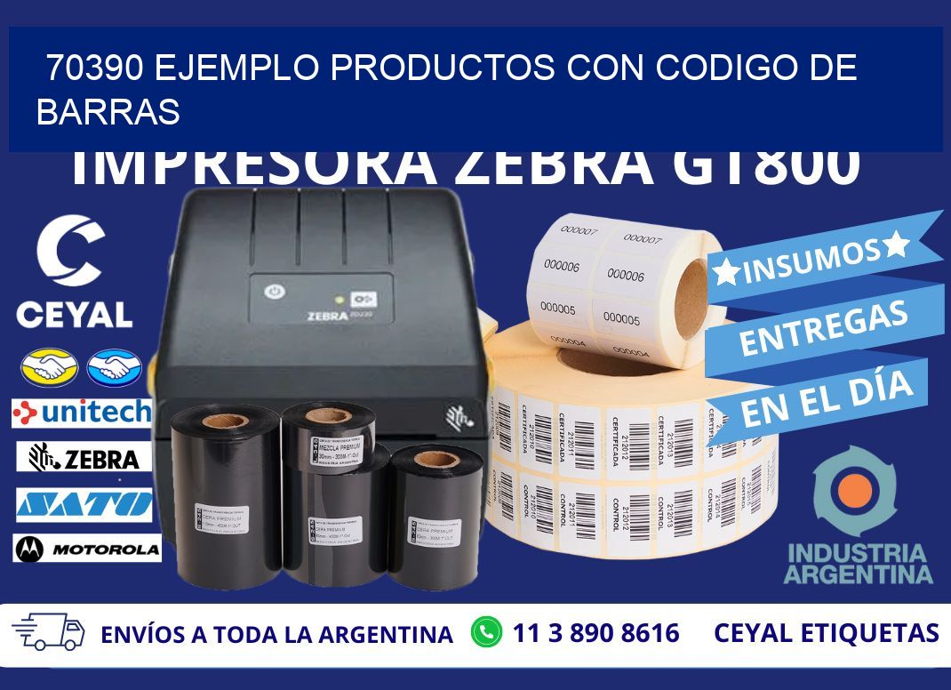 70390 ejemplo productos con codigo de barras