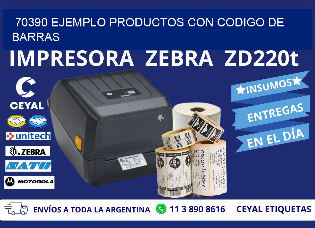 70390 ejemplo productos con codigo de barras