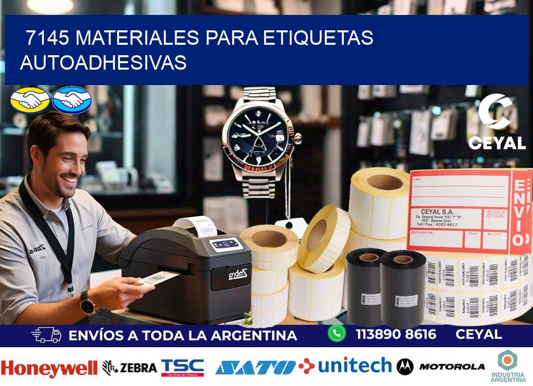 7145 materiales para etiquetas autoadhesivas