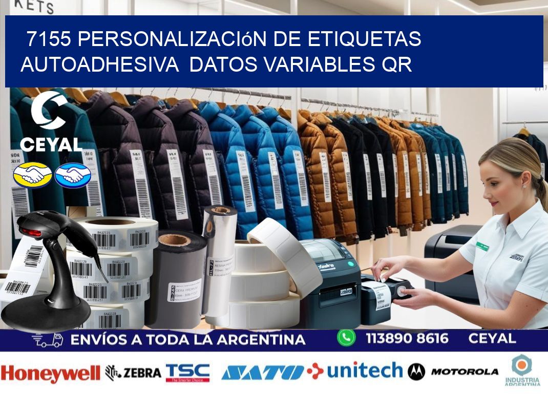 7155 Personalización de etiquetas autoadhesiva  datos variables QR
