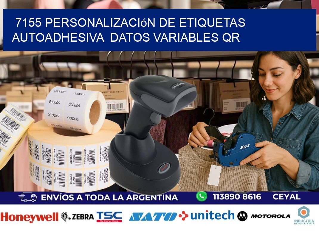 7155 Personalización de etiquetas autoadhesiva  datos variables QR
