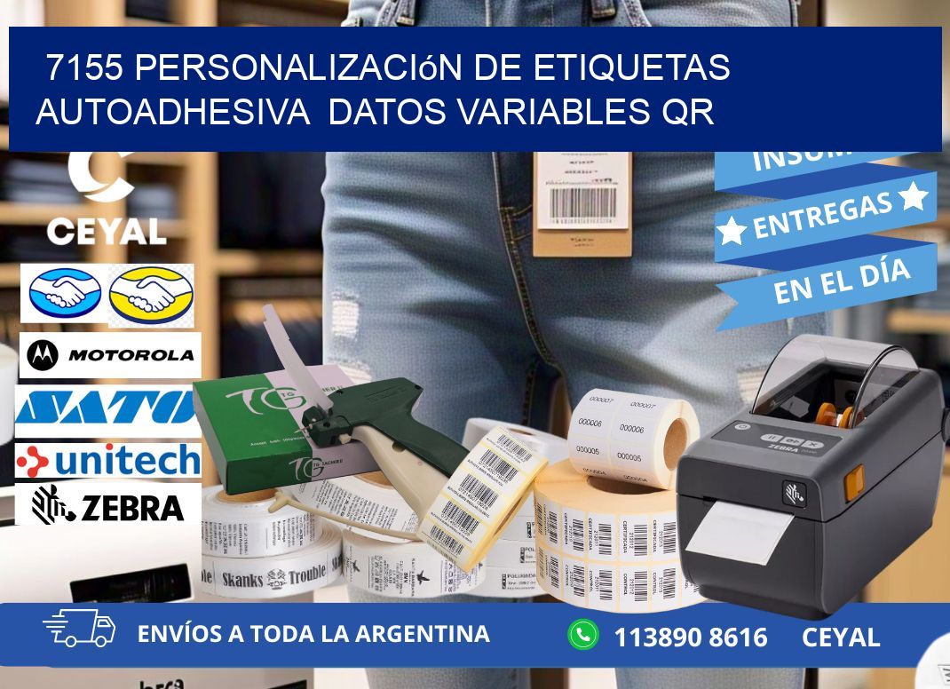 7155 Personalización de etiquetas autoadhesiva  datos variables QR