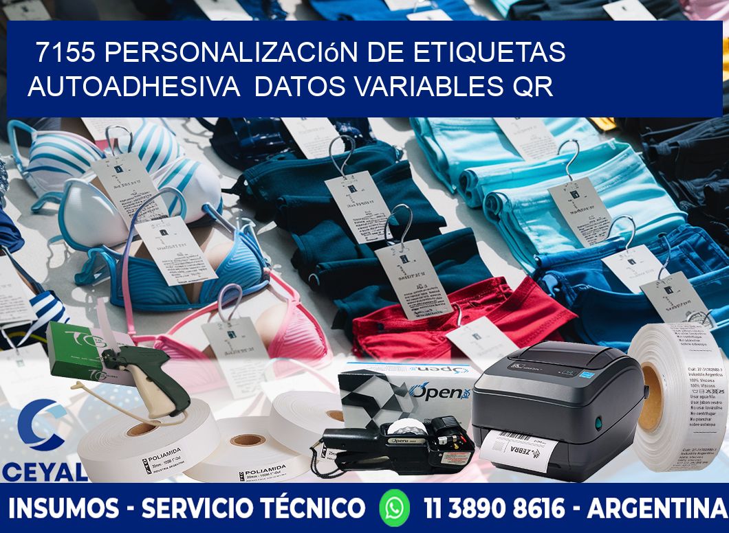 7155 Personalización de etiquetas autoadhesiva  datos variables QR