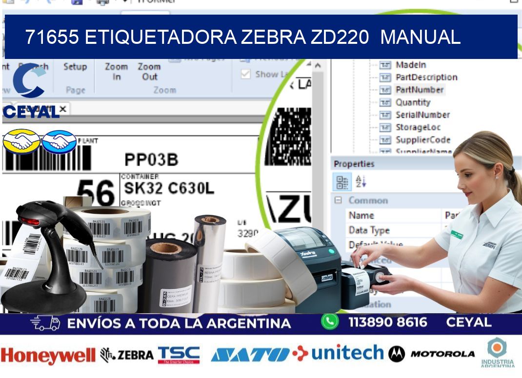 71655 Etiquetadora Zebra ZD220  manual