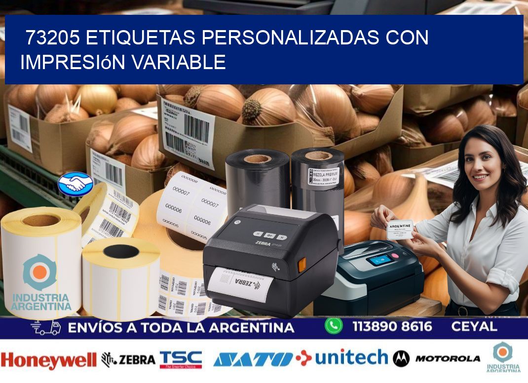 73205 etiquetas personalizadas con impresión variable