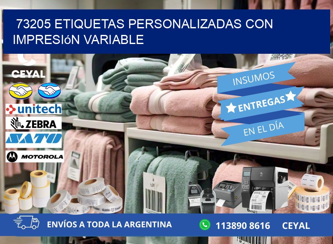 73205 etiquetas personalizadas con impresión variable
