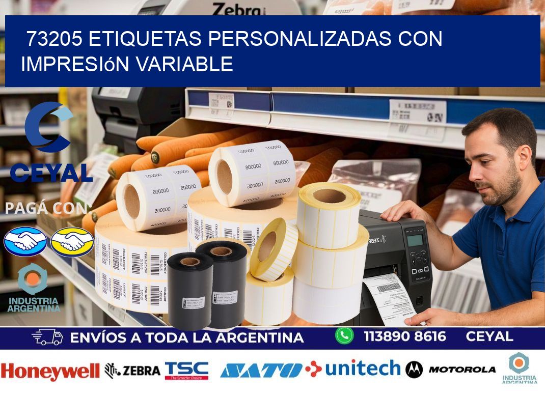 73205 etiquetas personalizadas con impresión variable