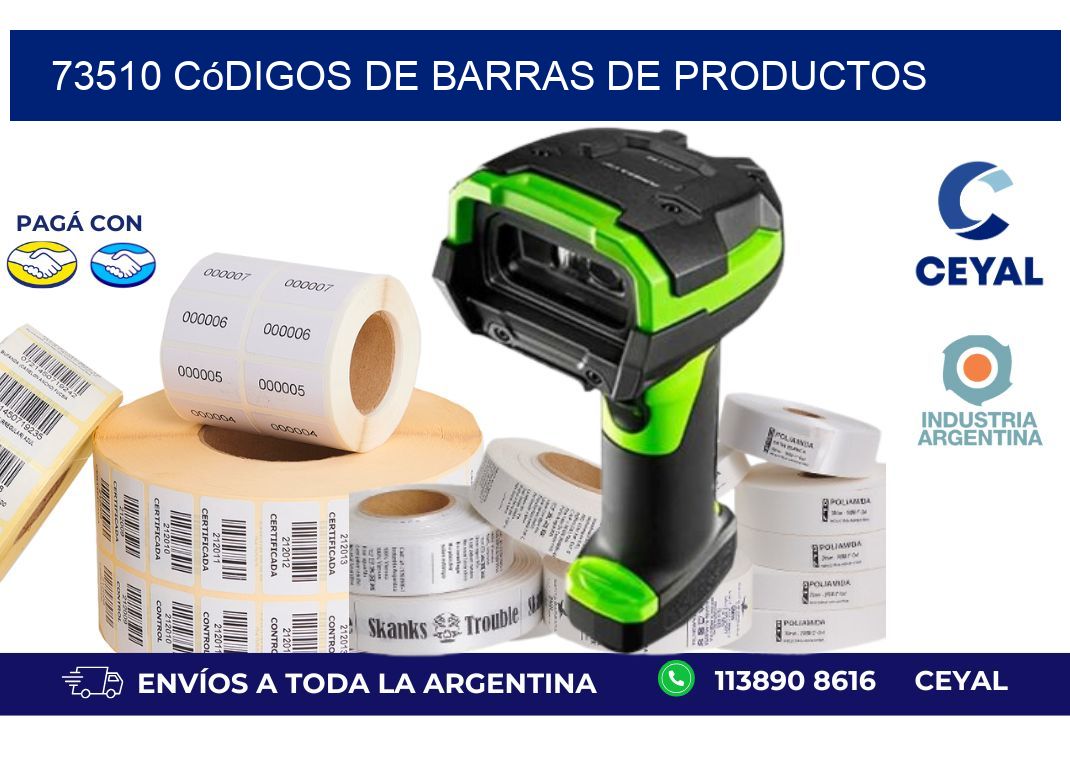 73510 Códigos de barras de productos