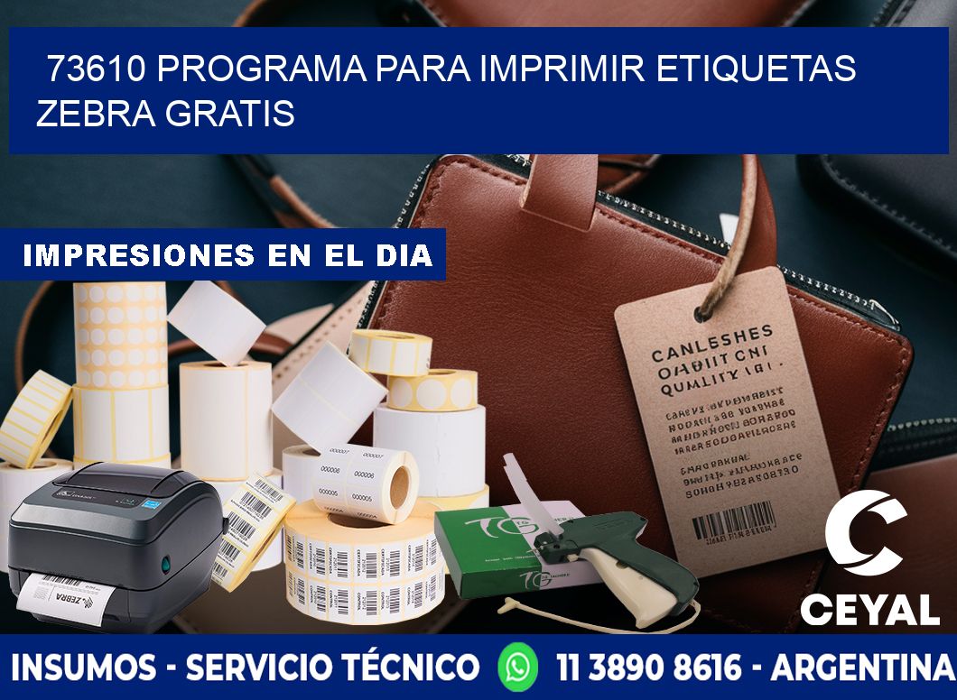 73610 Programa para imprimir etiquetas Zebra gratis