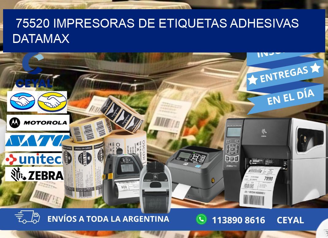 75520 impresoras de etiquetas adhesivas datamax