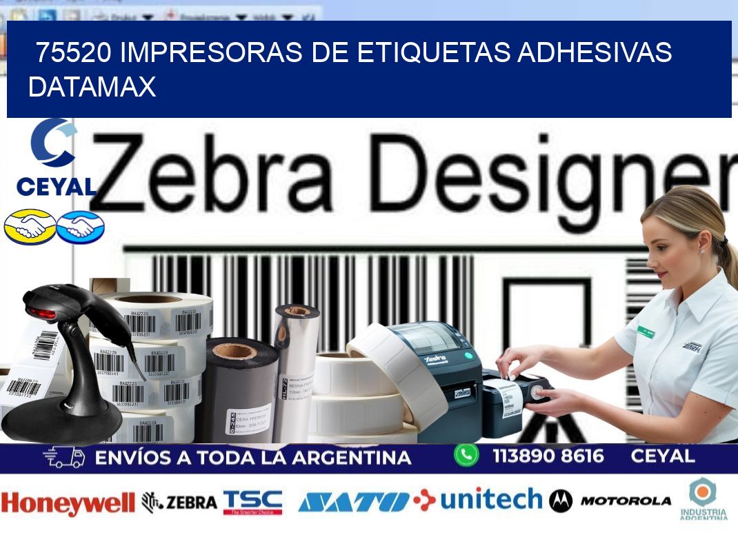 75520 impresoras de etiquetas adhesivas datamax