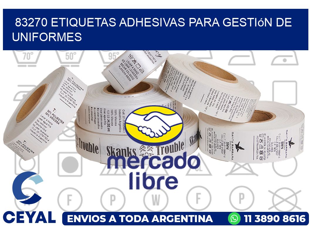83270 Etiquetas adhesivas para gestión de uniformes