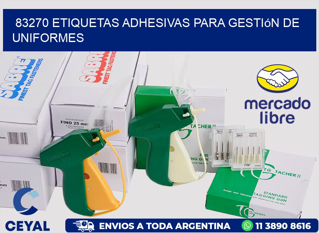 83270 Etiquetas adhesivas para gestión de uniformes