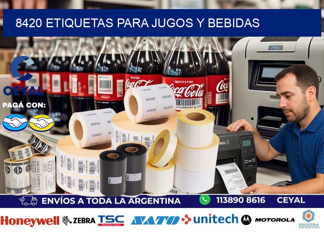 8420 Etiquetas para jugos y bebidas