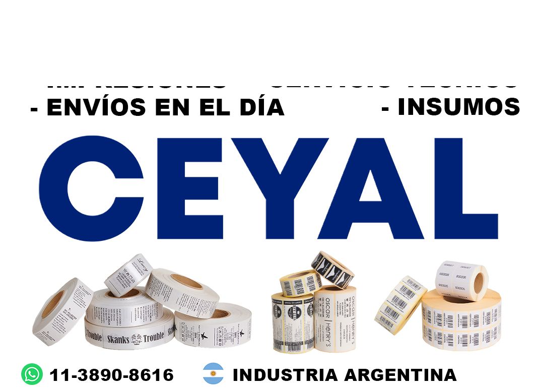 8695 Etiquetas en rollo para grandes tiradas
