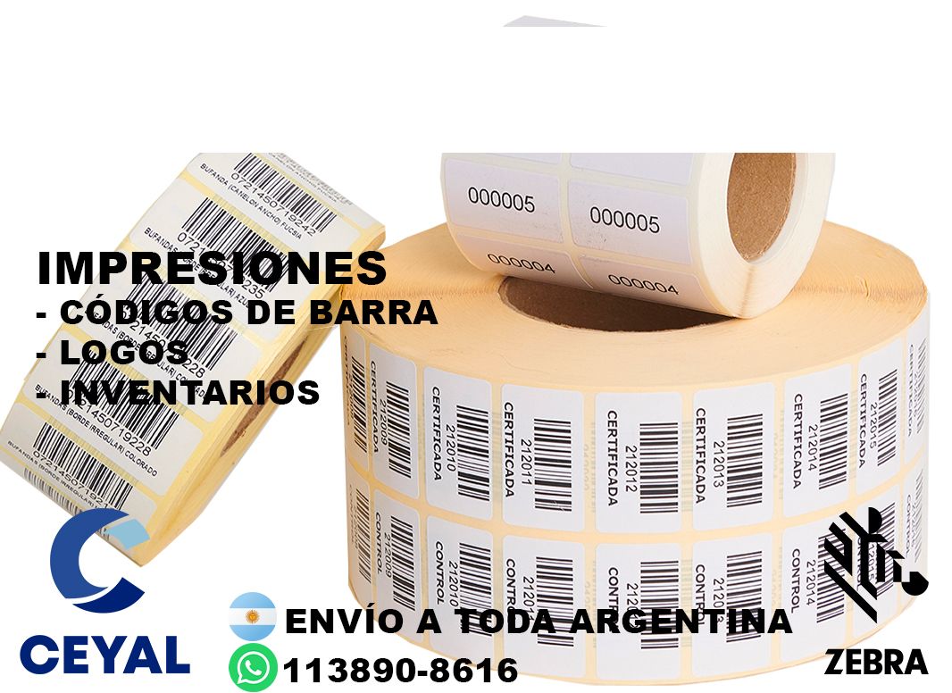 8695 Etiquetas en rollo para grandes tiradas