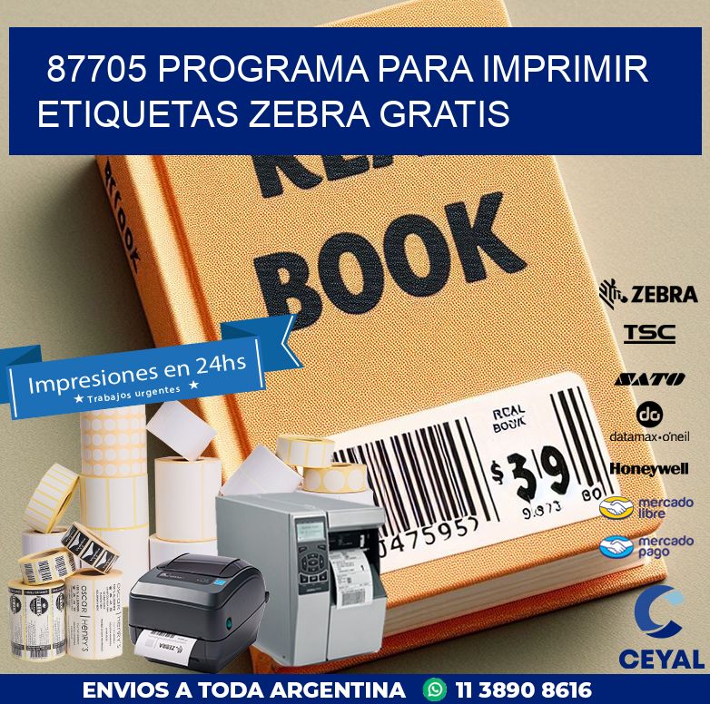 87705 Programa para imprimir etiquetas Zebra gratis