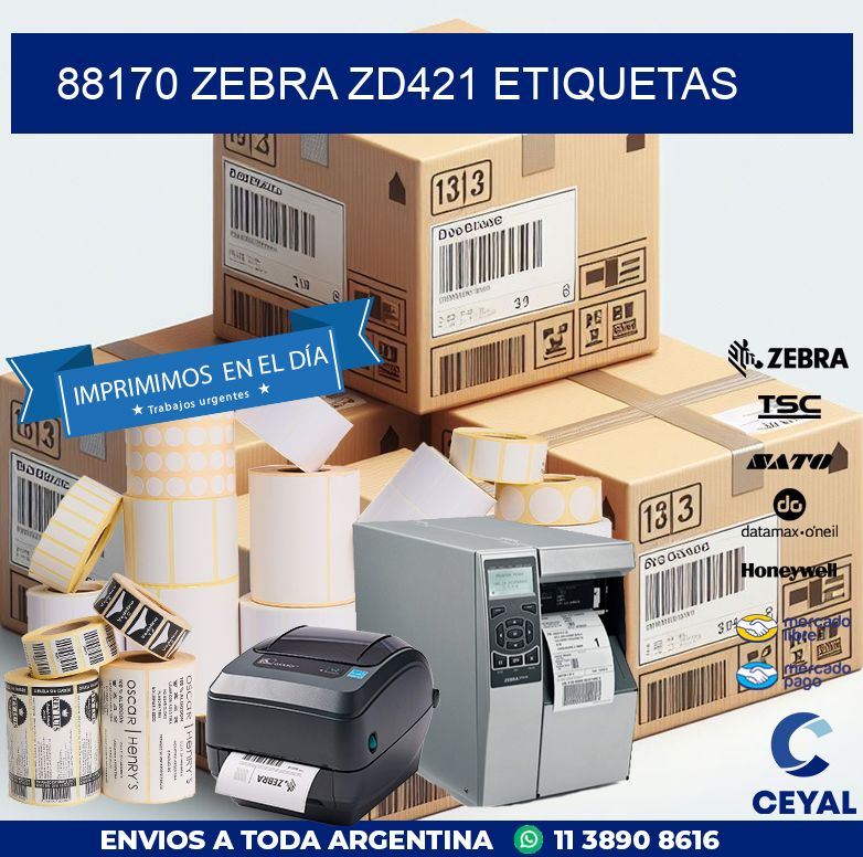 88170 Zebra ZD421 etiquetas