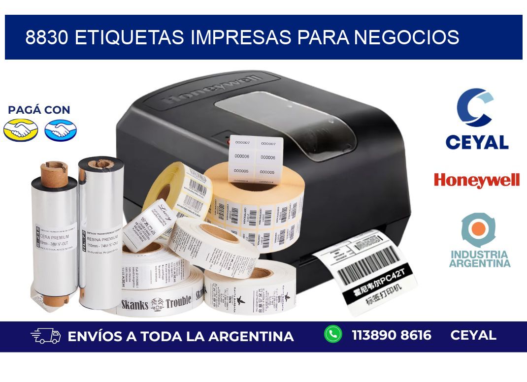 8830 etiquetas impresas para negocios
