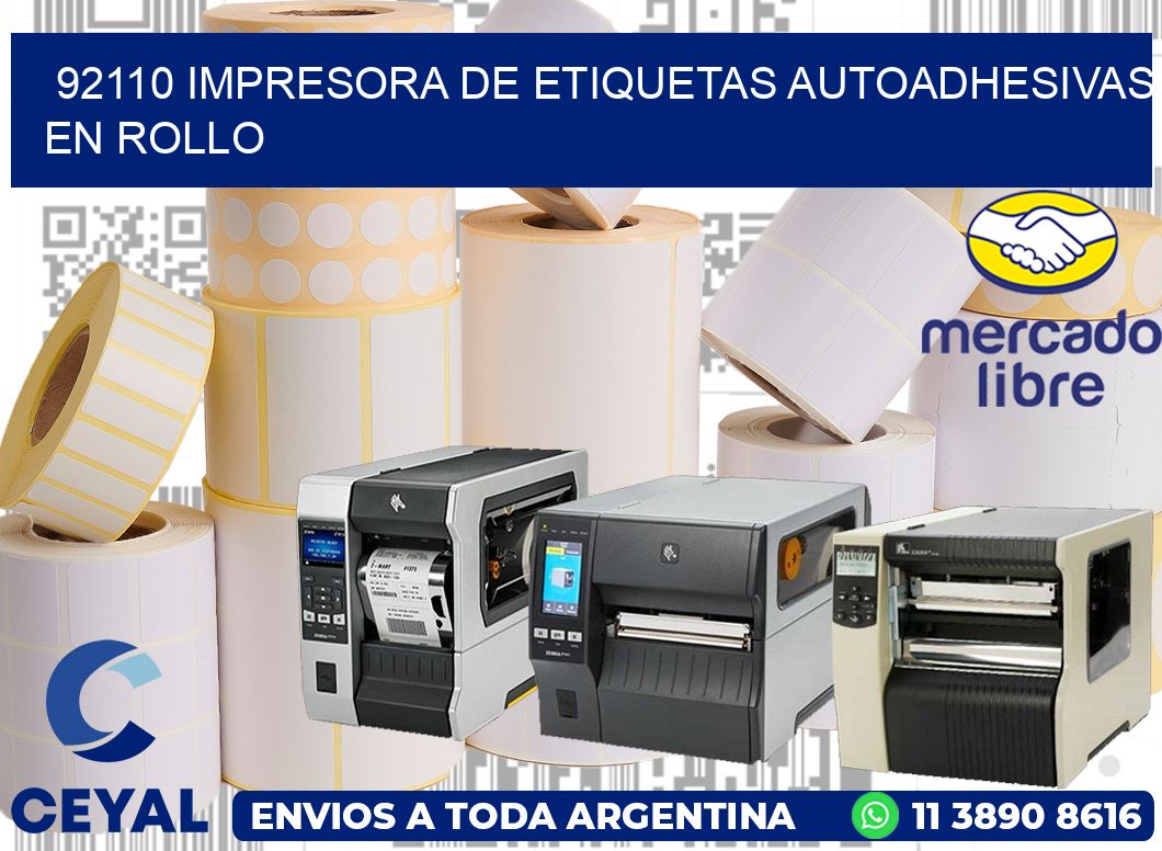 92110 impresora de etiquetas autoadhesivas en rollo