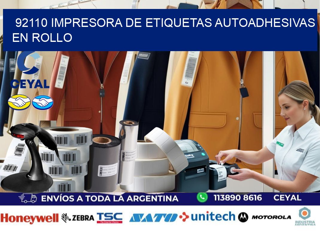 92110 impresora de etiquetas autoadhesivas en rollo