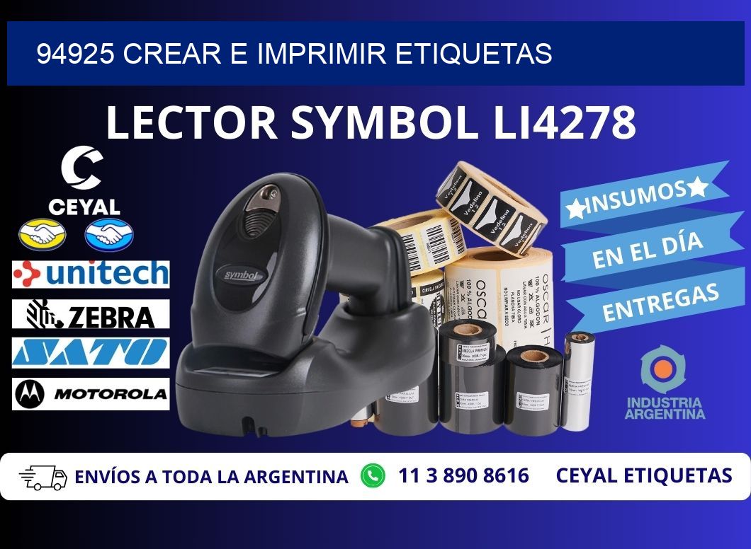 94925 Crear e imprimir etiquetas