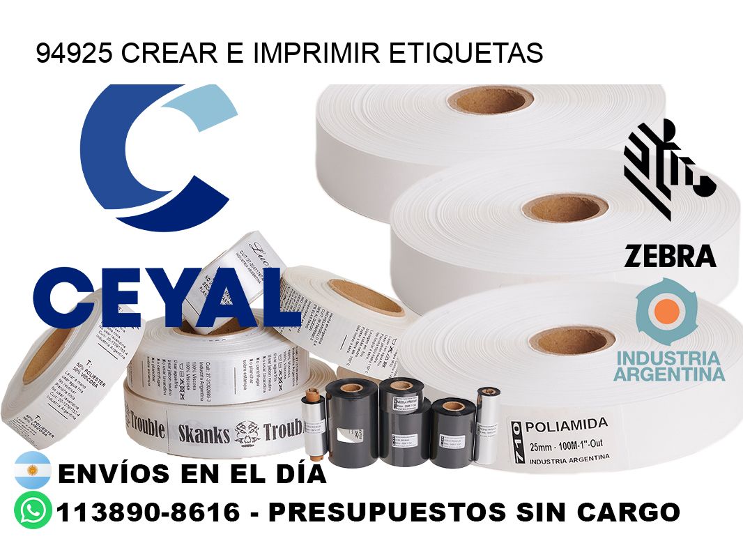 94925 Crear e imprimir etiquetas