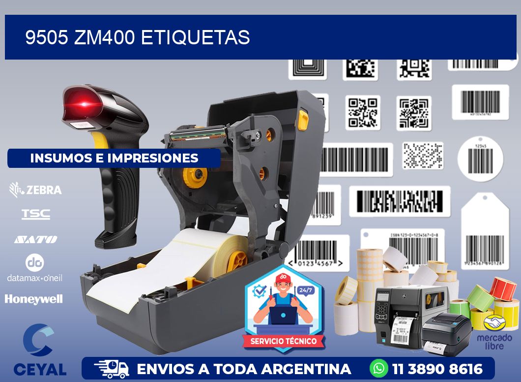 9505 ZM400 etiquetas