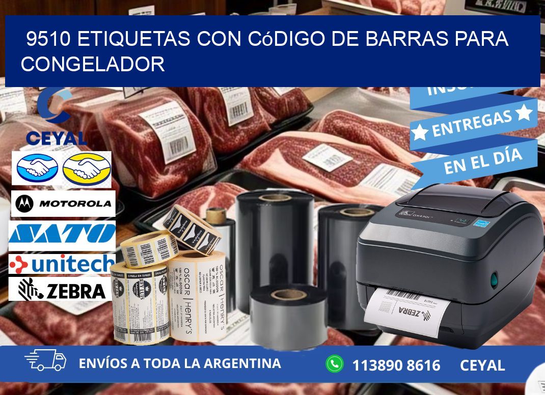 9510 Etiquetas con código de barras para congelador
