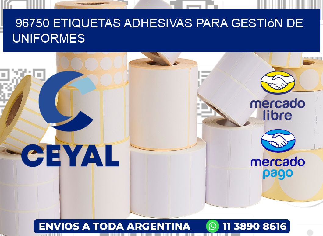 96750 Etiquetas adhesivas para gestión de uniformes