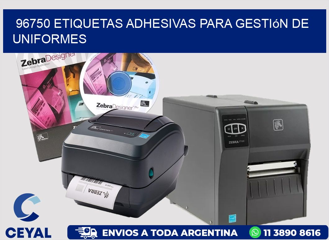 96750 Etiquetas adhesivas para gestión de uniformes