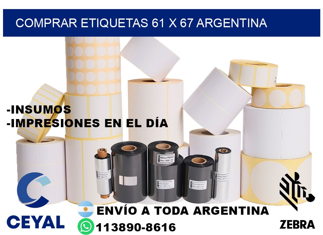 Comprar etiquetas 61 x 67 argentina