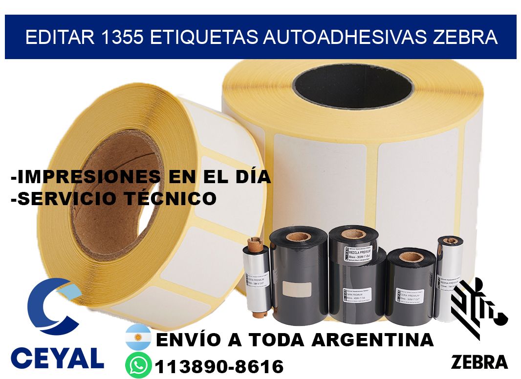EDITAR 1355 ETIQUETAS AUTOADHESIVAS ZEBRA