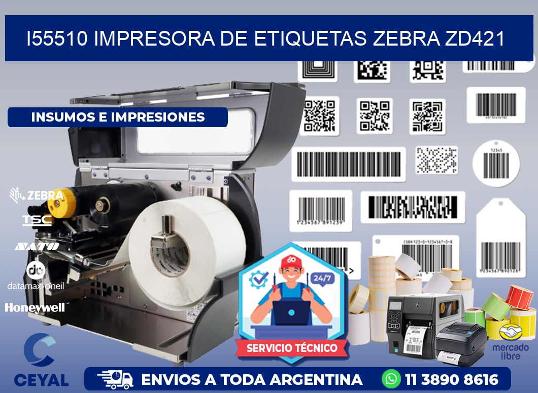 I55510 impresora de etiquetas Zebra ZD421