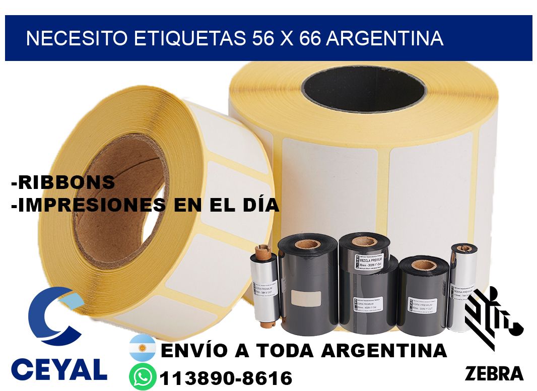 Necesito etiquetas 56 x 66 argentina