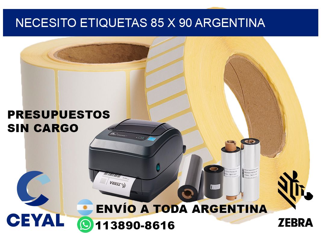 Necesito etiquetas 85 x 90 argentina