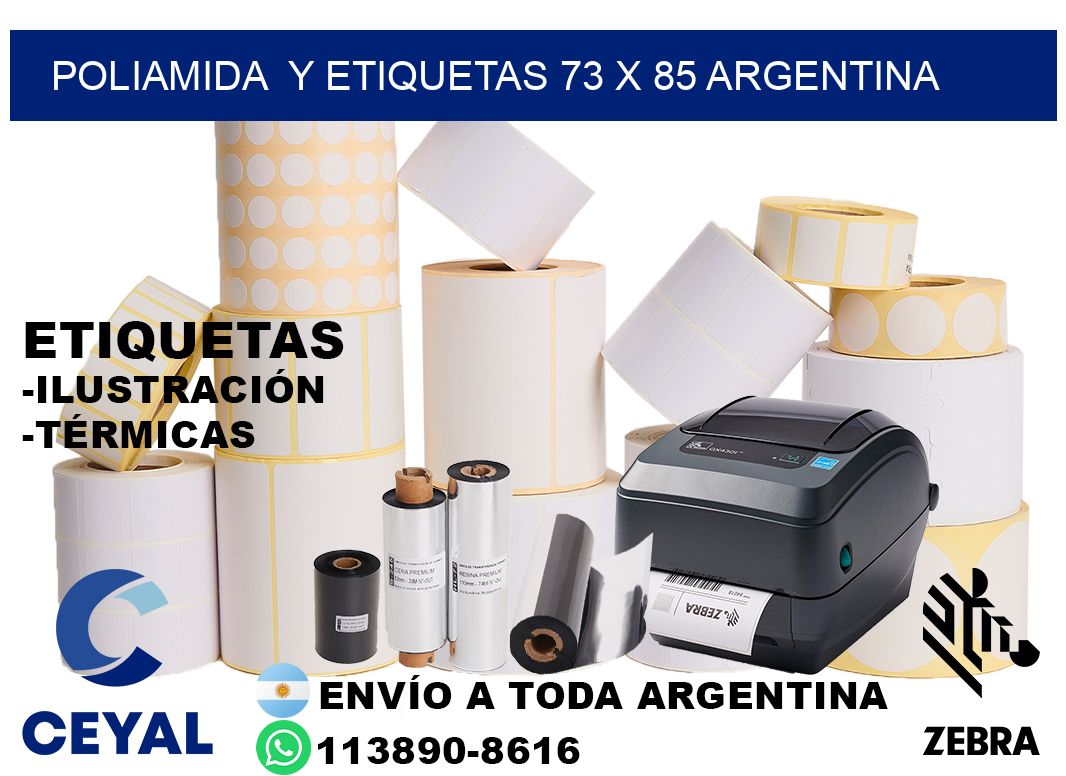 Poliamida  y etiquetas 73 x 85 argentina
