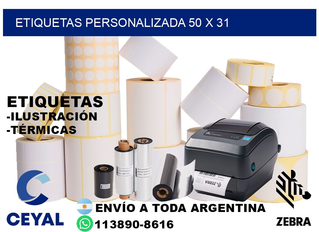 etiquetas personalizada 50 x 31