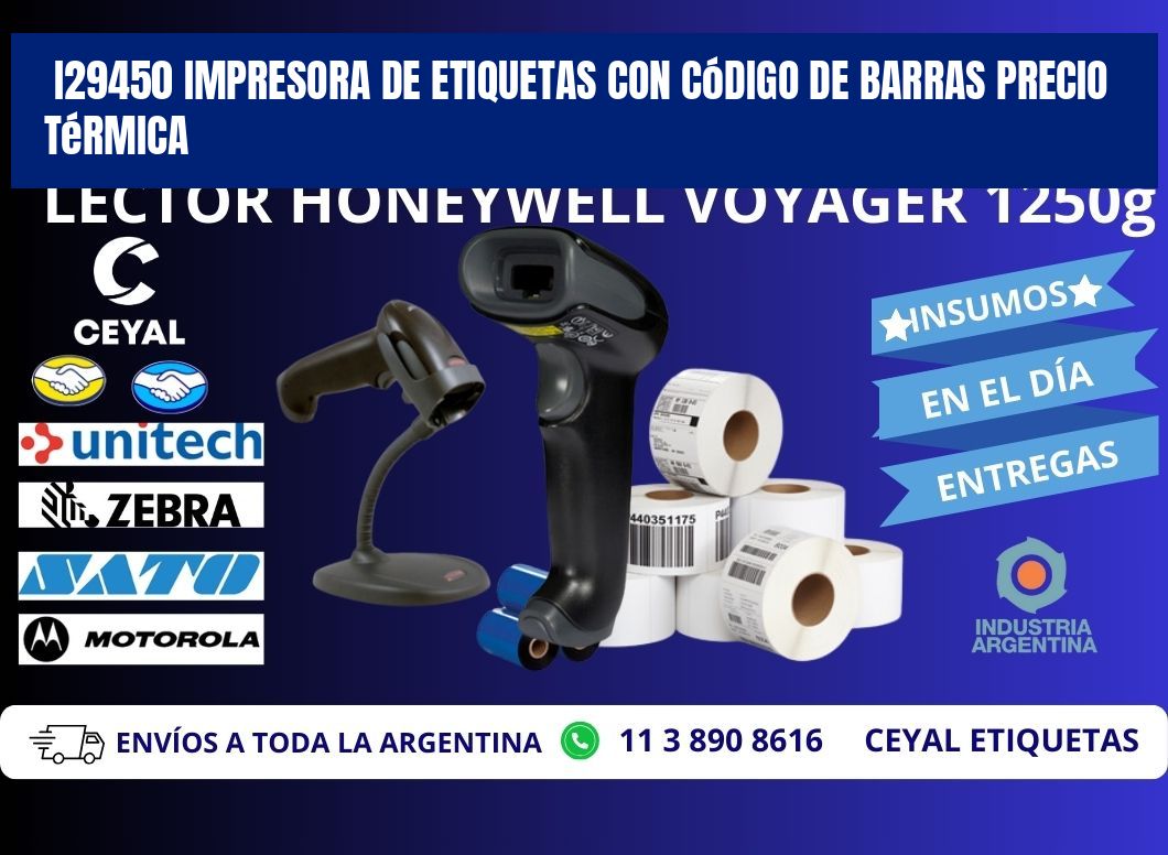 i29450 impresora de etiquetas con código de barras precio térmica