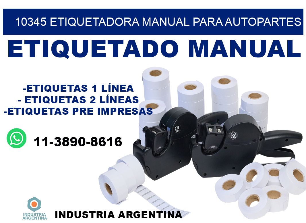 10345 etiquetadora manual para autopartes