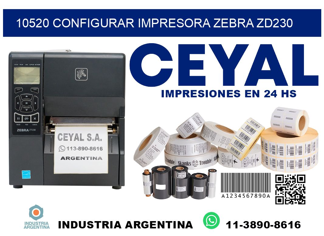 10520 configurar impresora zebra zd230