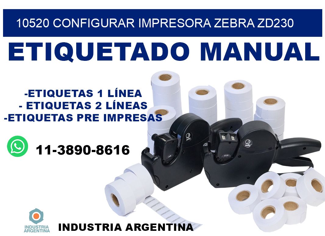 10520 configurar impresora zebra zd230
