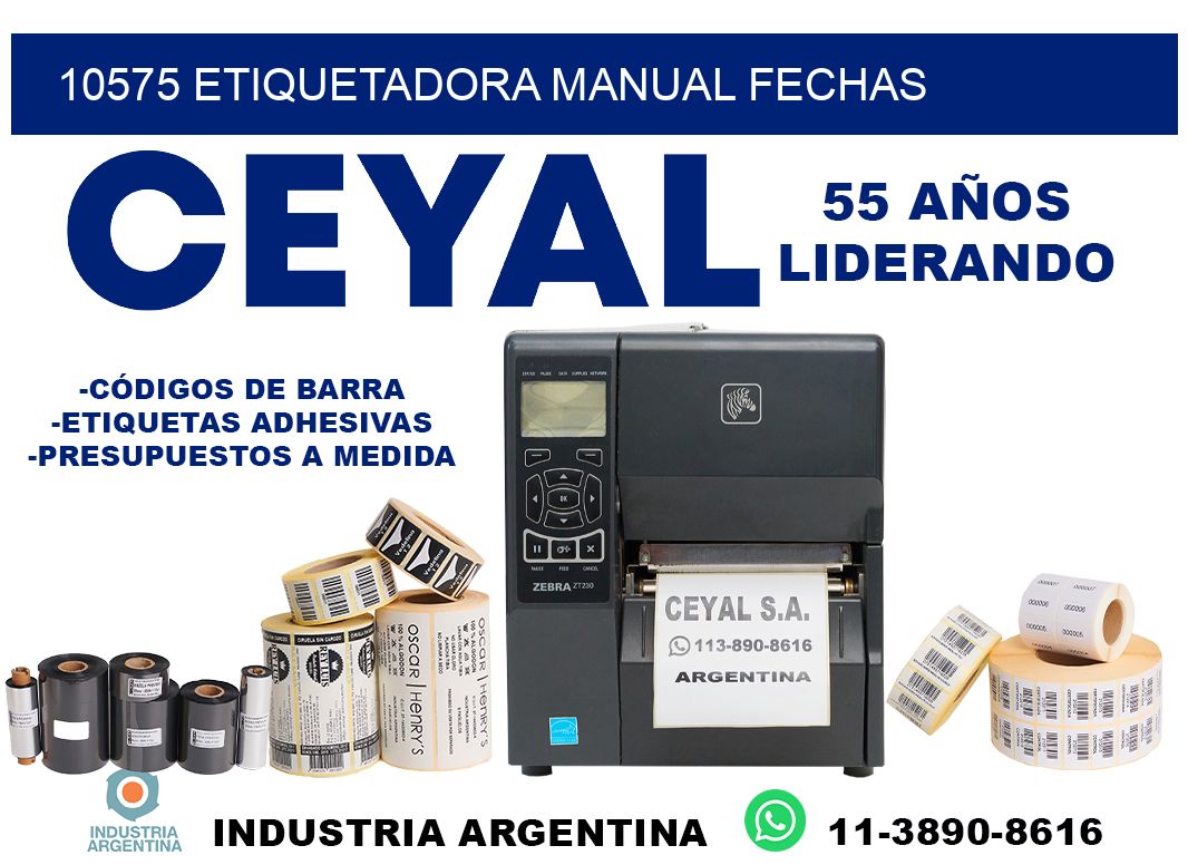 10575 etiquetadora manual fechas