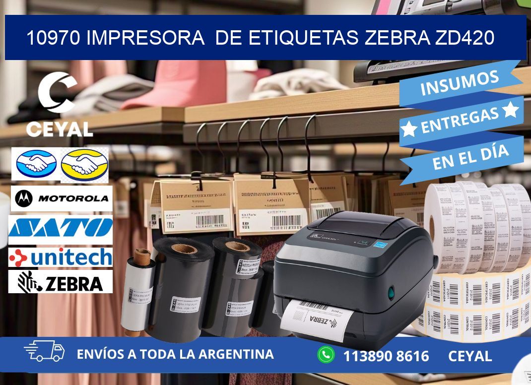 10970 impresora  de etiquetas Zebra ZD420