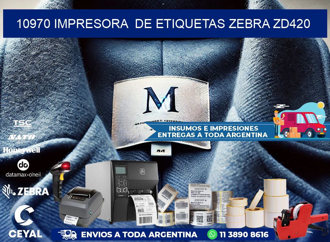 10970 impresora  de etiquetas Zebra ZD420
