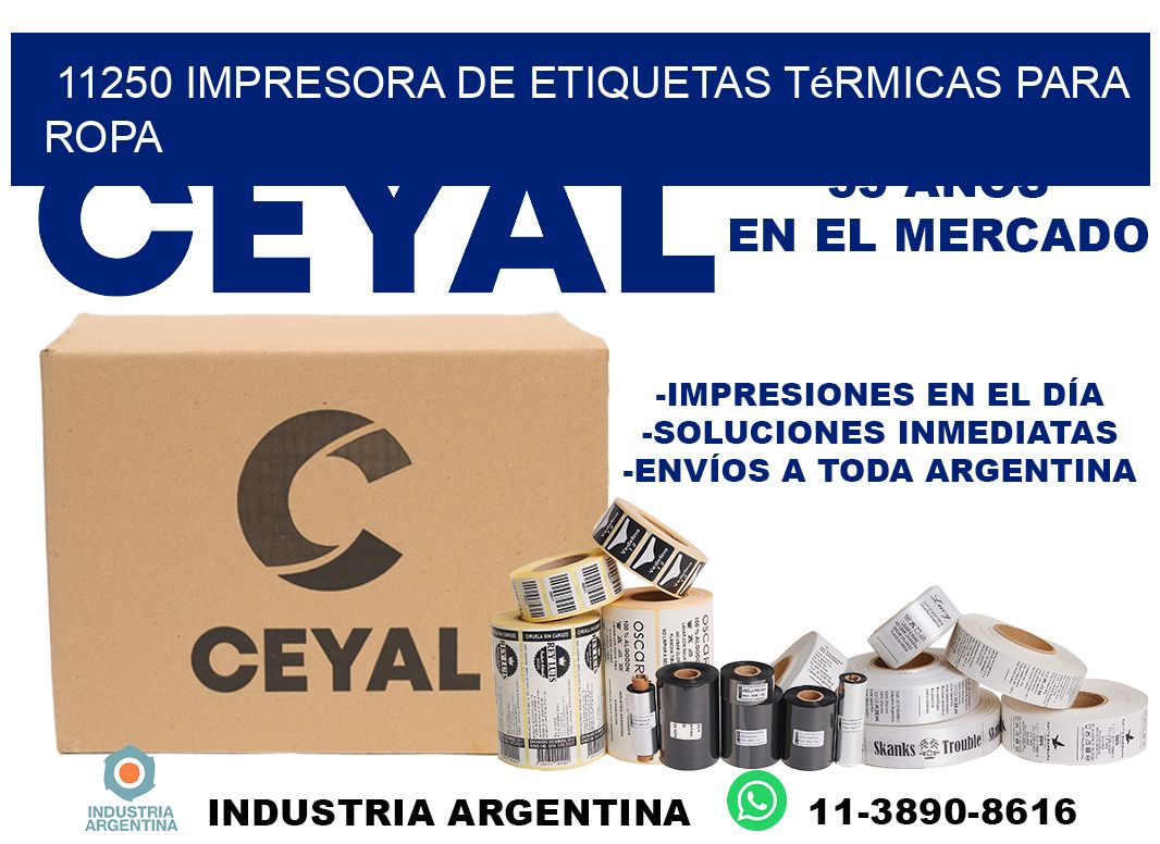 11250 impresora de etiquetas térmicas para ropa