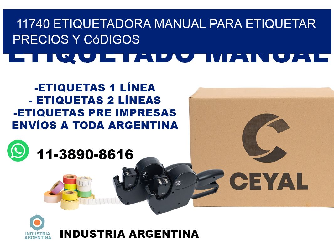 11740 etiquetadora manual para etiquetar precios y códigos