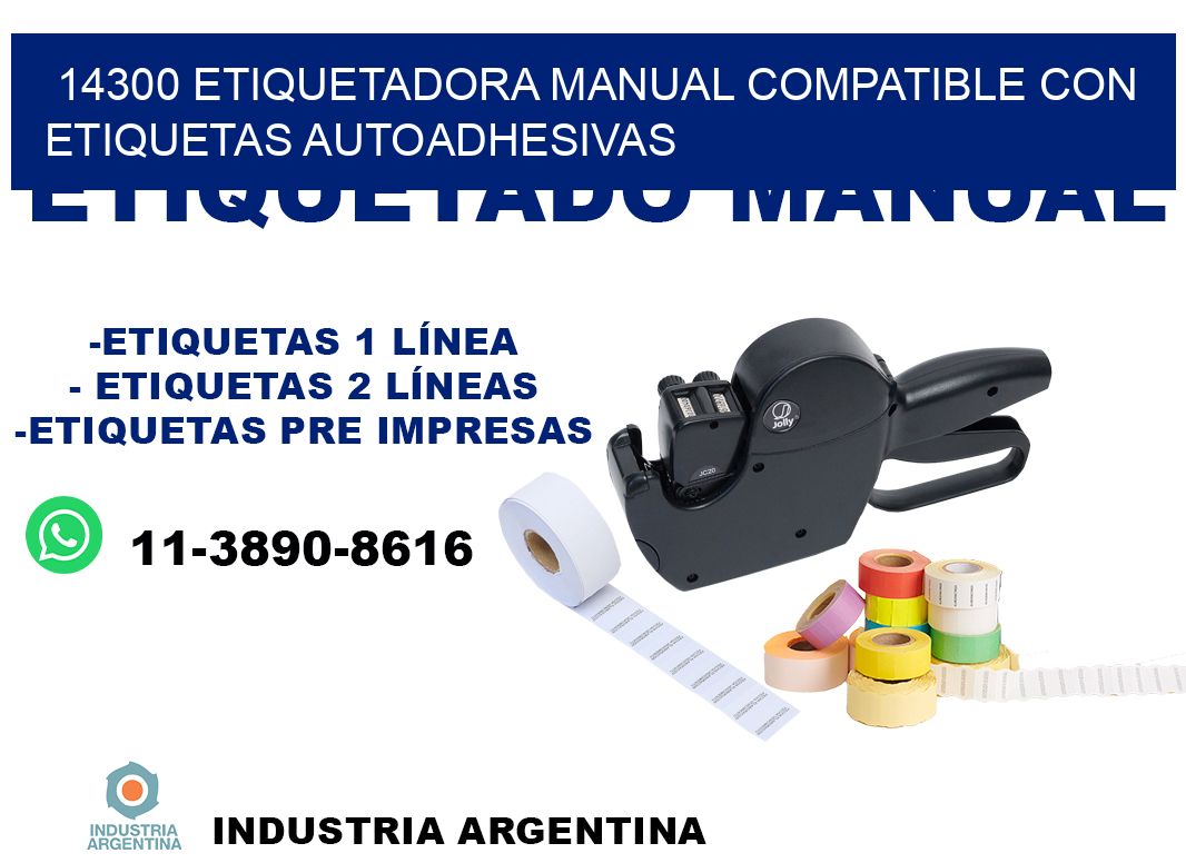 14300 etiquetadora manual compatible con etiquetas autoadhesivas