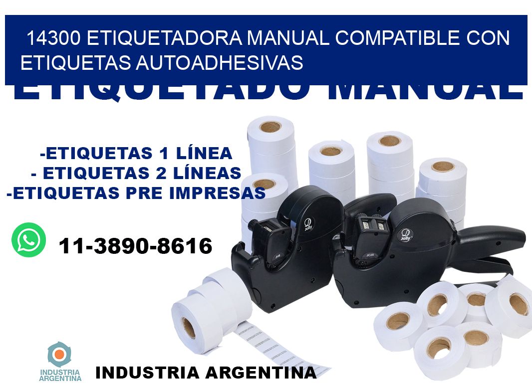 14300 etiquetadora manual compatible con etiquetas autoadhesivas