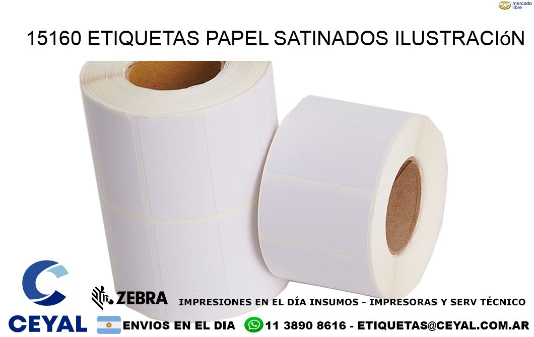 15160 etiquetas papel satinados ilustración